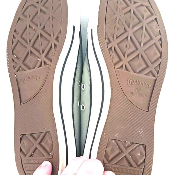 Converse Leather All Star Grey Shoes Unisex Men Size 10 + Socks - Picture 5 of 9